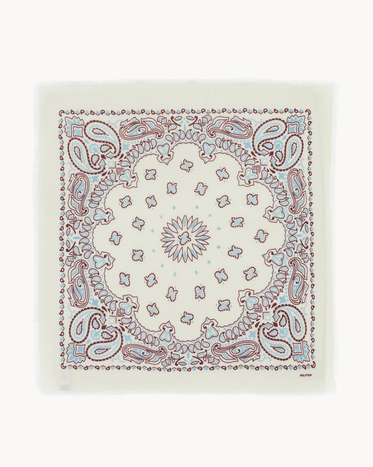 Kujten Bandana Large Bordeaux Printed
